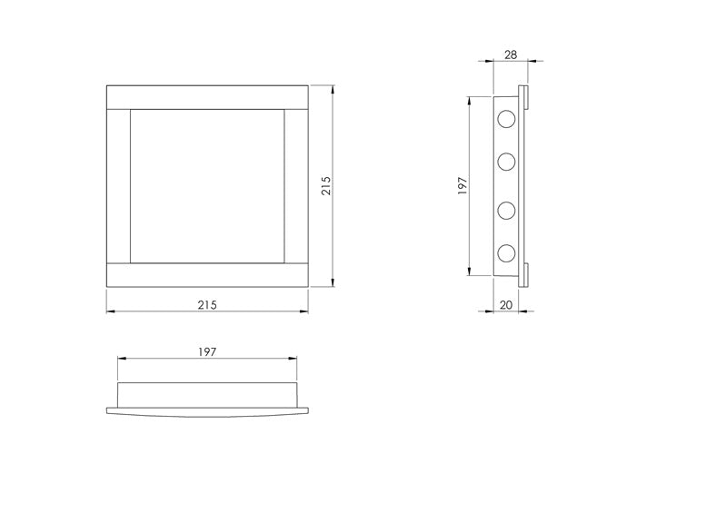 Revizinės durelės EUROPLAST PL2020, 20 x 20 cm