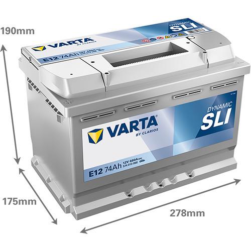 Akumuliatorius Varta BD E12, 74 Ah, 680 A, 12 V