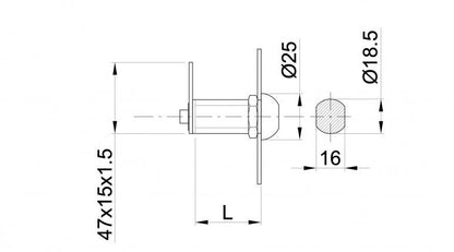 Spyna IBFM DIY 150, chromo, 16 mm