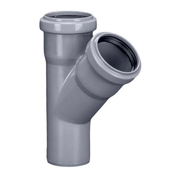 Vidaus kanalizacijos trišakis HTplus, Ø 110 / 110 mm, 45°
