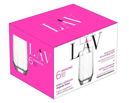 Szklanki LAV DIAMOND DIA25F, 385 ml, 6 szt.
