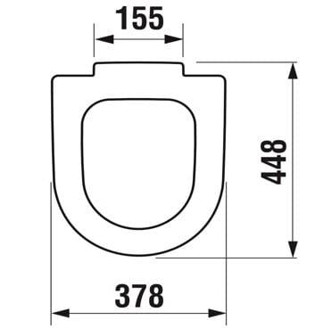 Pokrywa sedesowa JIKA DEEP, 44.8 x 37.8 cm