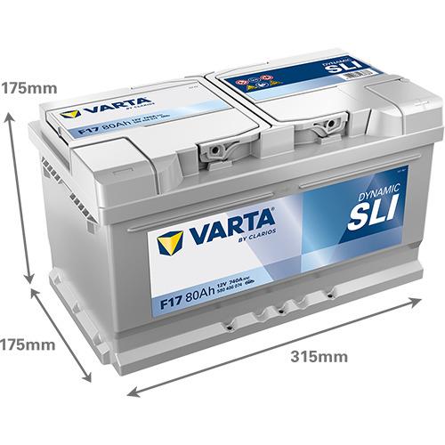Akumuliatorius Varta BD F17, 80 Ah, 740 A, 12 V