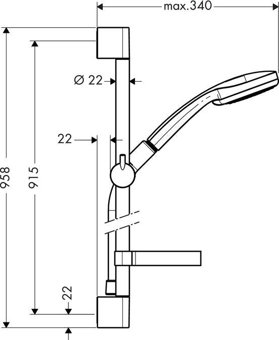 Dušo komplektas Hansgrohe Unica 27771000