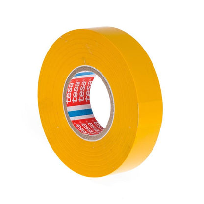 Taśma izolacyjna Tesa Premium, żółta, 19 mm x 33 m