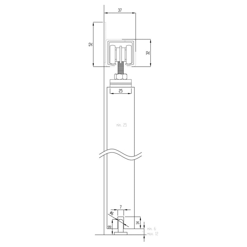 Rinkinys Helaform 20506/K-075,stumdomosioms vidaus durims,2m