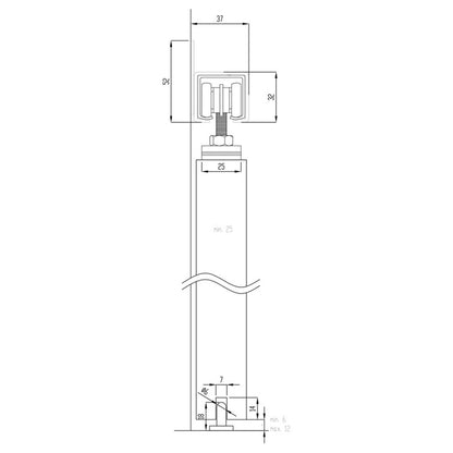 Rinkinys Helaform 20506/K-075,stumdomosioms vidaus durims,2m