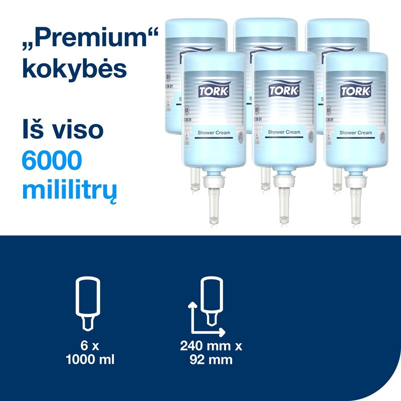 Mydło w płynie Tork Premium do włosów i ciała, S1, 1 l.