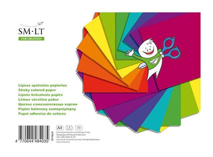 Spalvotas popierius SMLT, A4, 8 lapai