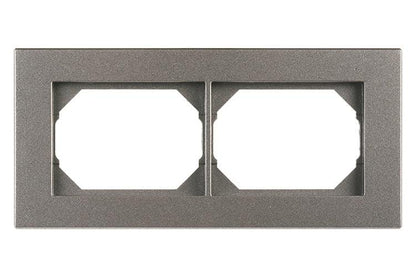 Podwójna ramka VILMA XP500, kolor metaliczny