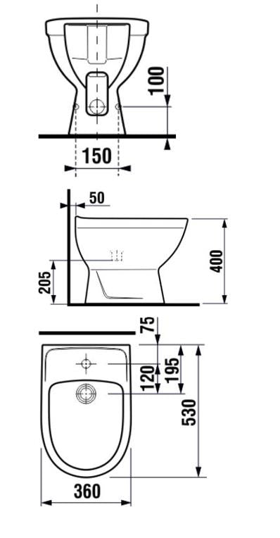 Pastatoma bidė Jika Lyra Plus 32381