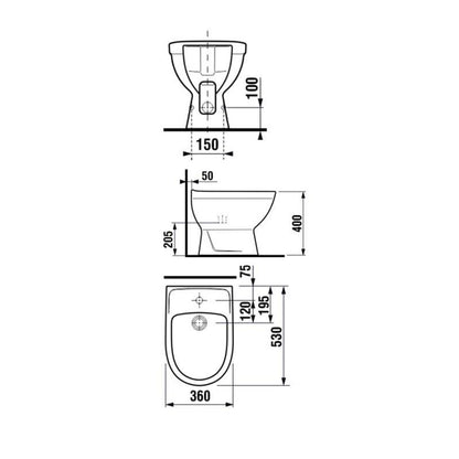 Bidet stojący Jika Lyra Plus 32381