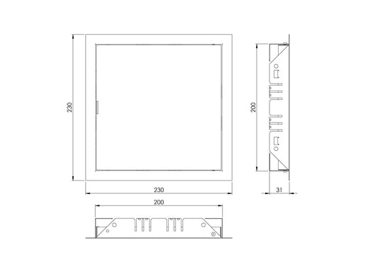 Revizinės durelės EUROPLAST RL2020, 20 x 20 cm