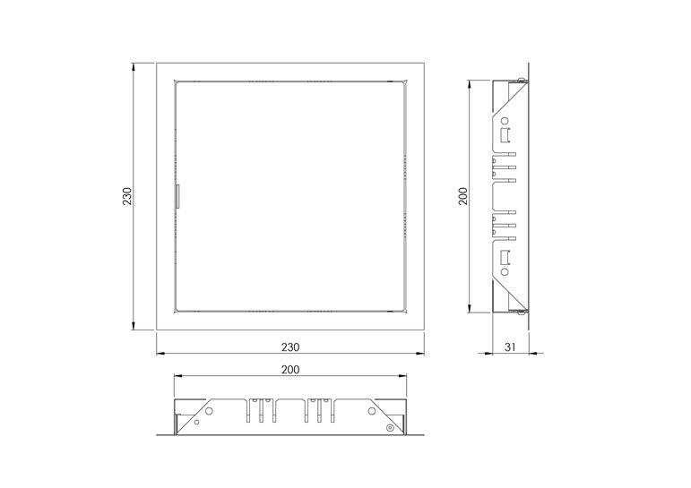 Drzwiczki rewizyjne EUROPLAST RL2020, 20 x 20 cm