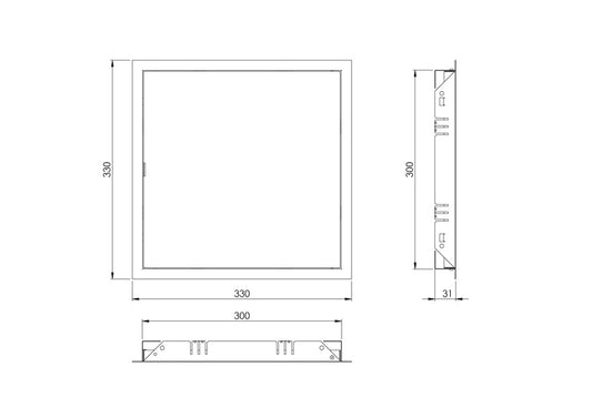 Drzwiczki rewizyjne EUROPLAST RL3030, 30 x 30 cm