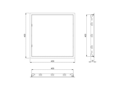 Revizinės durelės EUROPLAST RL4040, 40 x 40 cm