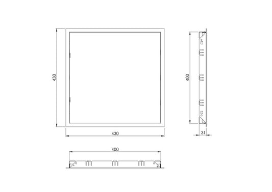 Revizinės durelės EUROPLAST RL4040, 40 x 40 cm