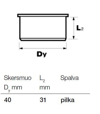 Vidaus kanalizacijos aklė Wavin, Ø 40 mm