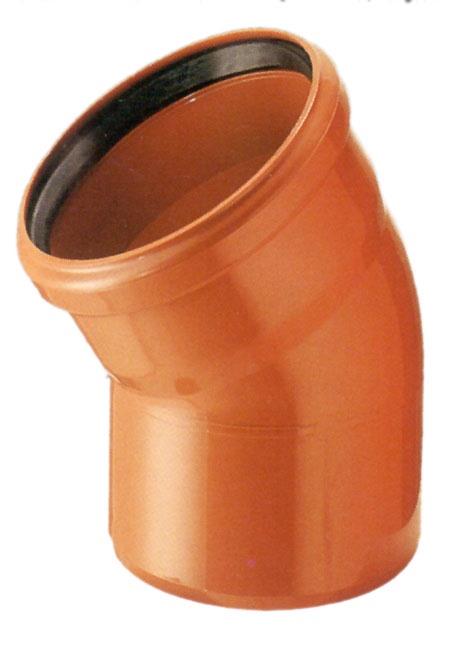Lauko kanalizacijos alkūnė Wavin, Ø 110 mm, 22°