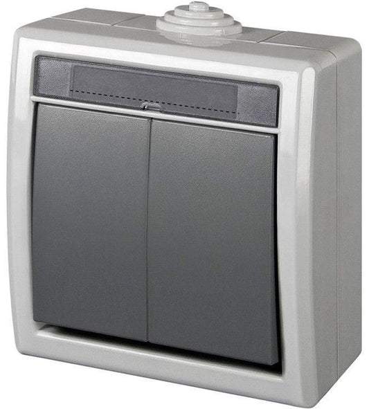 Przełącznik ELEKTRO-PLAST AQUANT, 2 klaw., IP55
