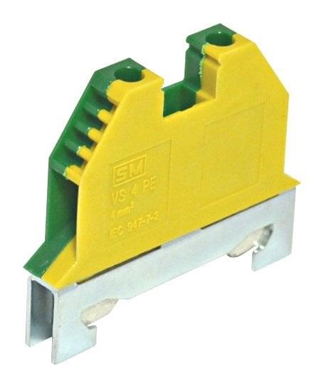 Įžeminimo gnybtas ETI DIN, 1,5-4 mm², 2 viet., 35 A,gel/žal.