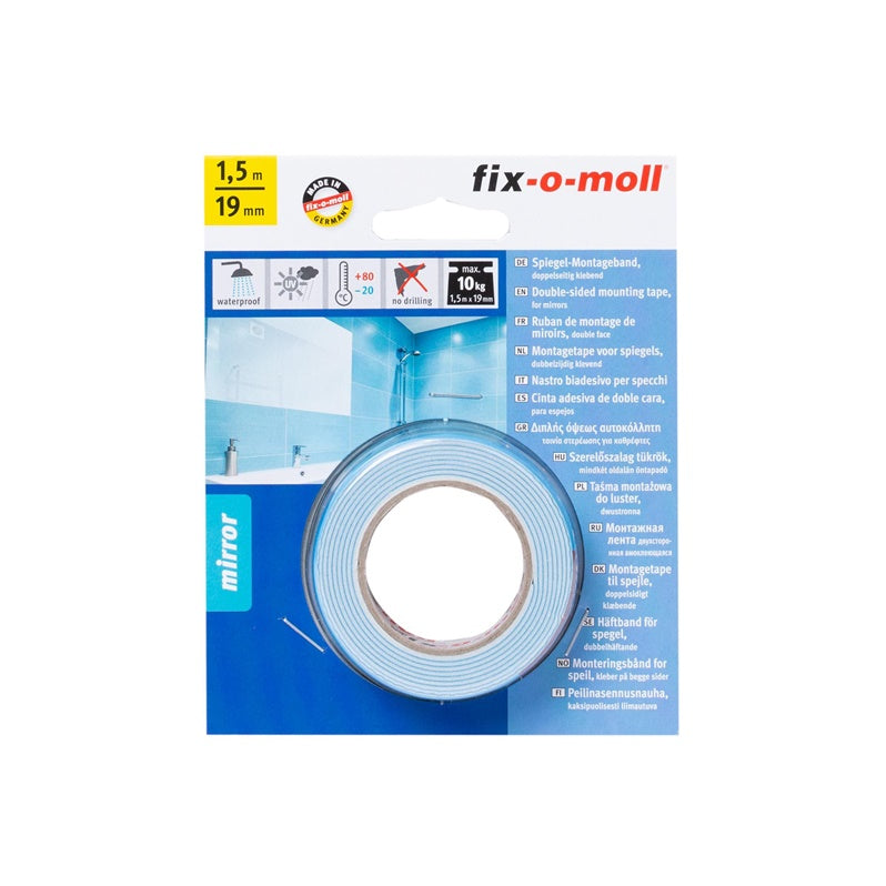 Taśma dwustronna Fix-O-Moll, 1,5 m x 19 mm