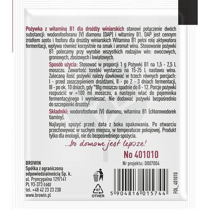 Maitinamoji vyno mielių terpė BIOWIN PO-B/401010, su vit. B