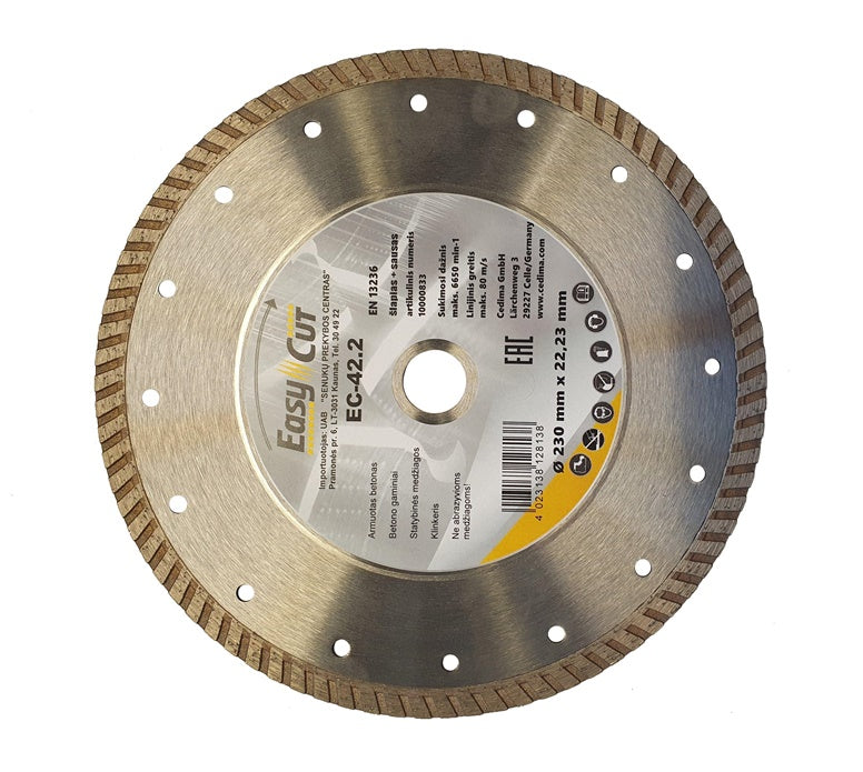 Deimantinis pjovimo diskas Cedima EC-42.2 115x22,23x2,2mm