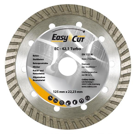 Deimantinis pjovimo diskas Cedima EC-42.2 125x22,23x2,2mm