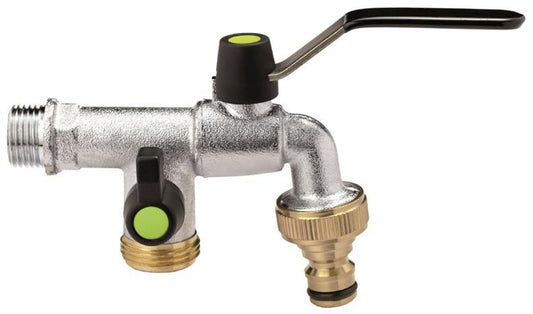 Kran ogrodowy TDM Brass Art 455, 1/2", 3/4" gwint zew.
