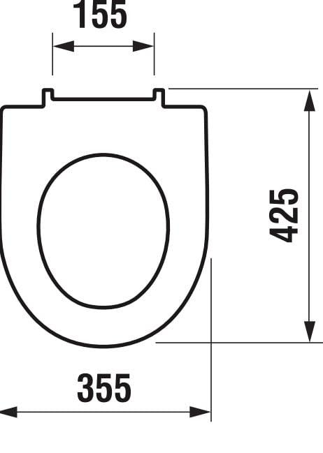 DESKA SEDESOWA JIKA LYRA PLUS 42,5 x 35,5 cm