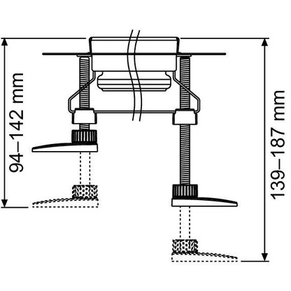 Nóżki montażowe Tece 660003 h19-139mm 4szt