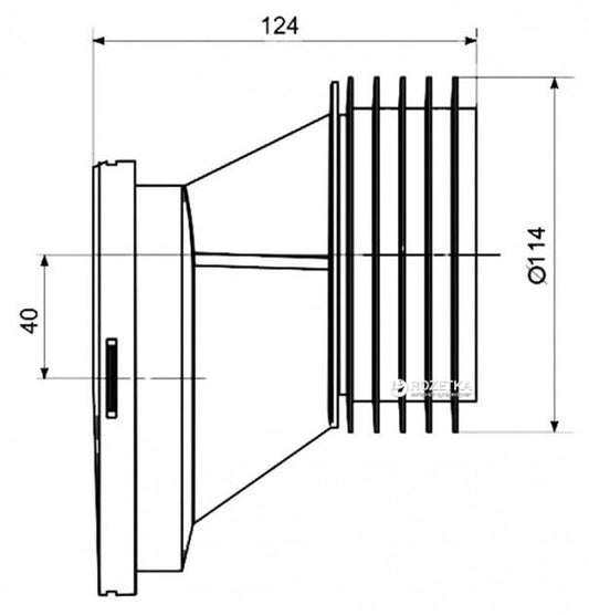 Unitazo alkūnė Ani Plast W0420, Ø 114 mm