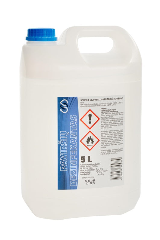 Dezinfekcinė spiritinė priemonė paviršiams, 5 l