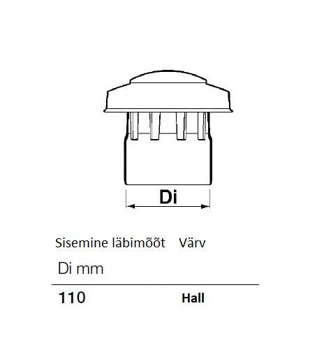 Ventiliacinis stogelis Wavin, Ø 110 mm