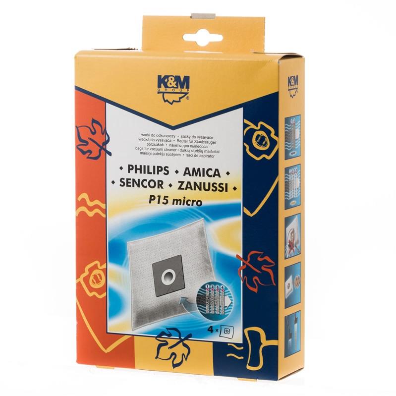 Worki do odkurzacza K&M P15 Mikro, 4 szt.
