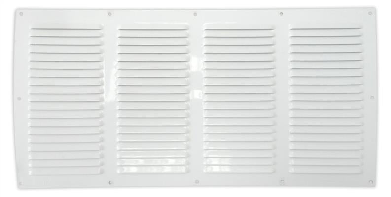 Aliumininės ventiliacijos grotelės, 100 x 200 mm, baltos