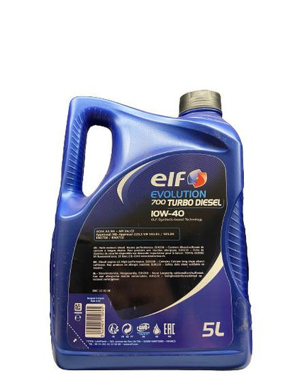VARIKLIŲ TEPALAI „ELF EVOLUTION 700 TURBO DIESEL 10W-40“ 5L