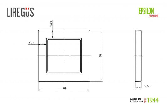 Vienvietis rėmelis LIREGUS EPSILON, baltos spalvos