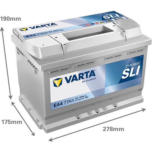 Akumuliatorius Varta SD E44, 77 Ah, 780 A, 12 V