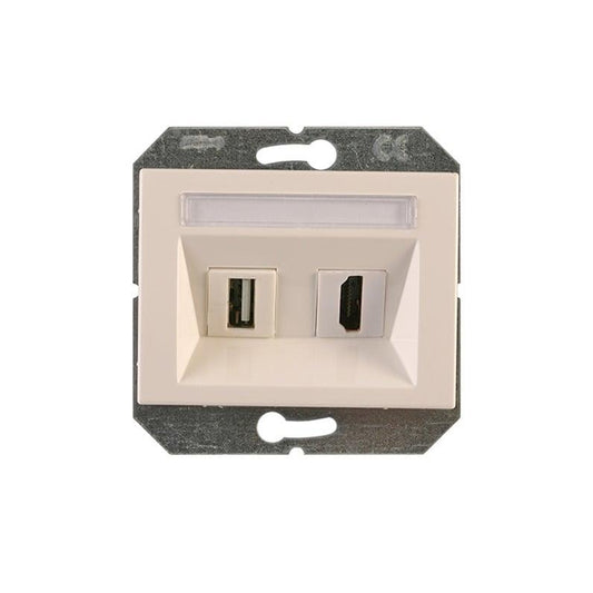 USB ir HDMI lizdas Vilma XP500, baltos spalvos