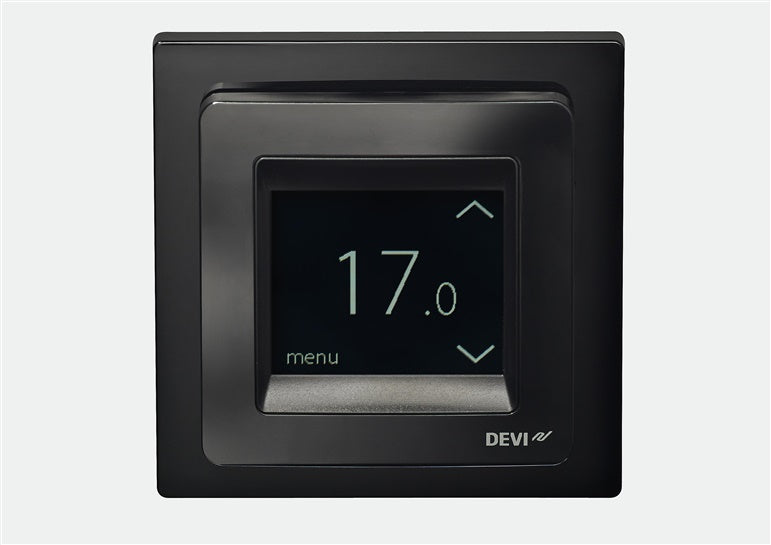 Grindų termostatas DEVIreg Touch 140F1069, 16A juodas