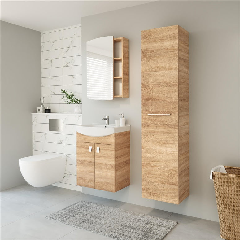 Szafka łazienkowa z lustrem Riva SV54 Sonoma Oak