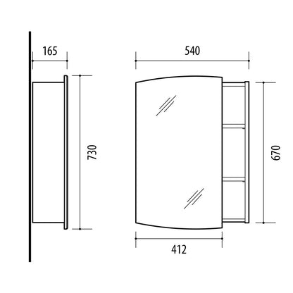 Szafka łazienkowa z lustrem Riva SV54 Sonoma Oak