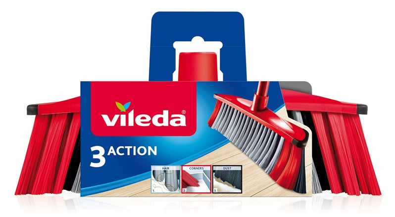 Grindų šluota su kotu Vileda 3 in 1