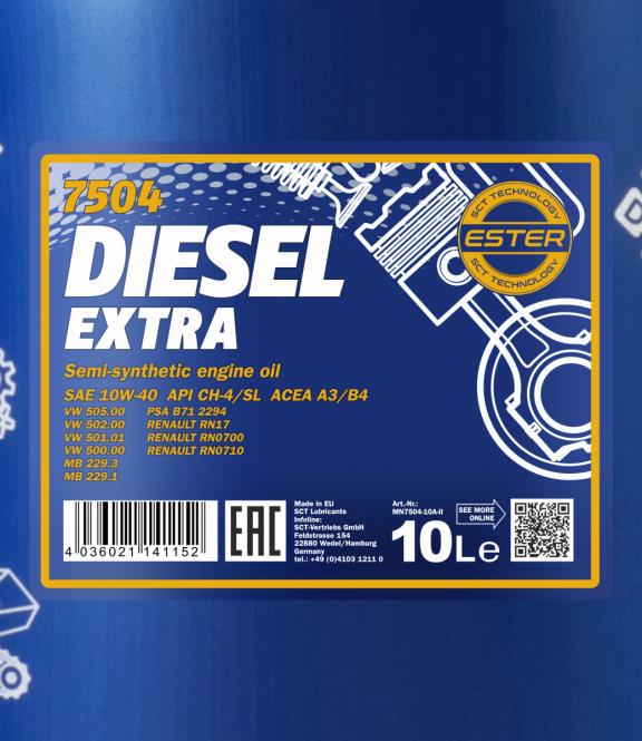 OLEJ SILNIKOWY „MANNOL DIESEL EXTRA 10W40”