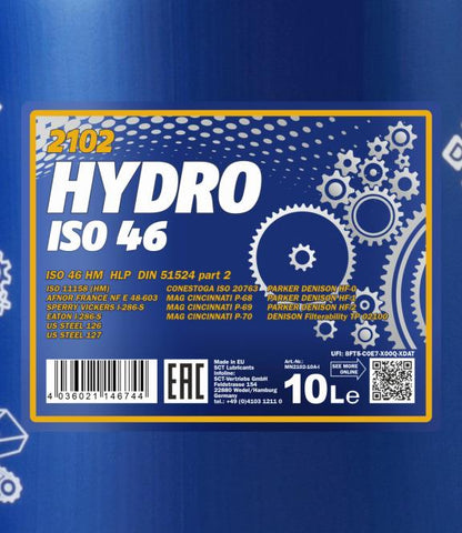 Hidraulinis tepalas Mannol ISO 46, 10 l
