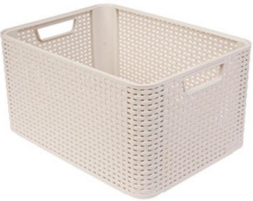 Daiktadėžė CURVER, kreminė, 43,6×32,6×23 cm