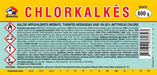 Chlorkalkės, 0,6 kg
