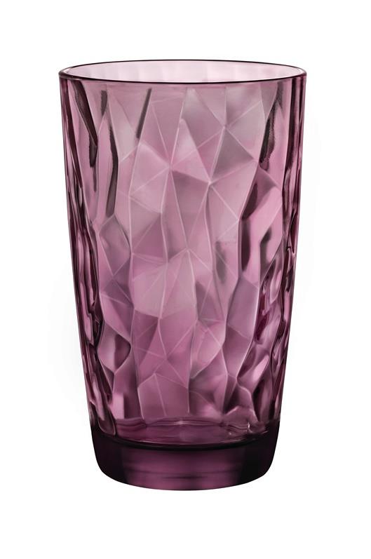 Szklanka BORMIOLI ROCCO DIAMOND COOLER, 470 ml, fioletowa